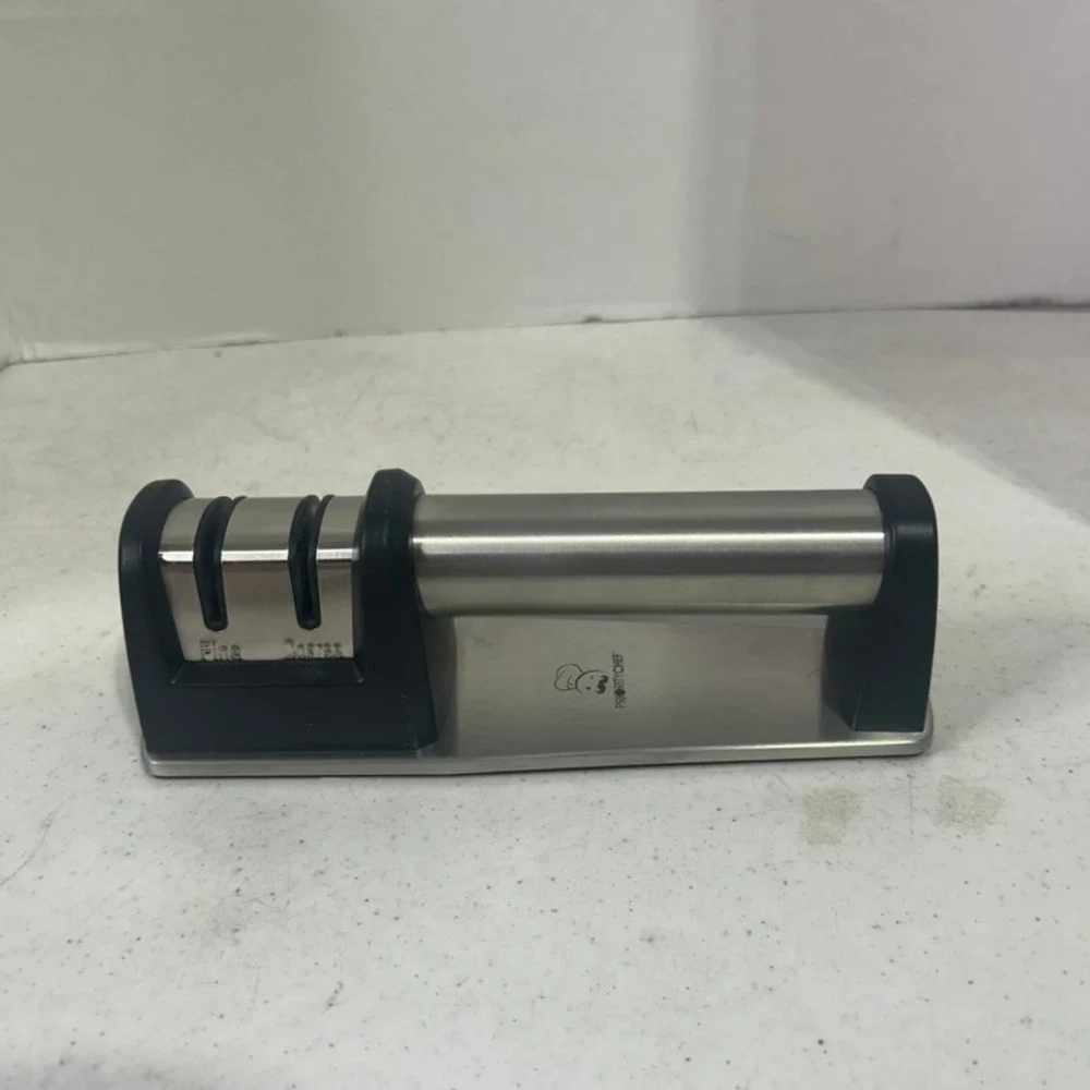 Priority Chef Diamond Knife Sharpener 2 Stage Manual Sharpening Tool Black